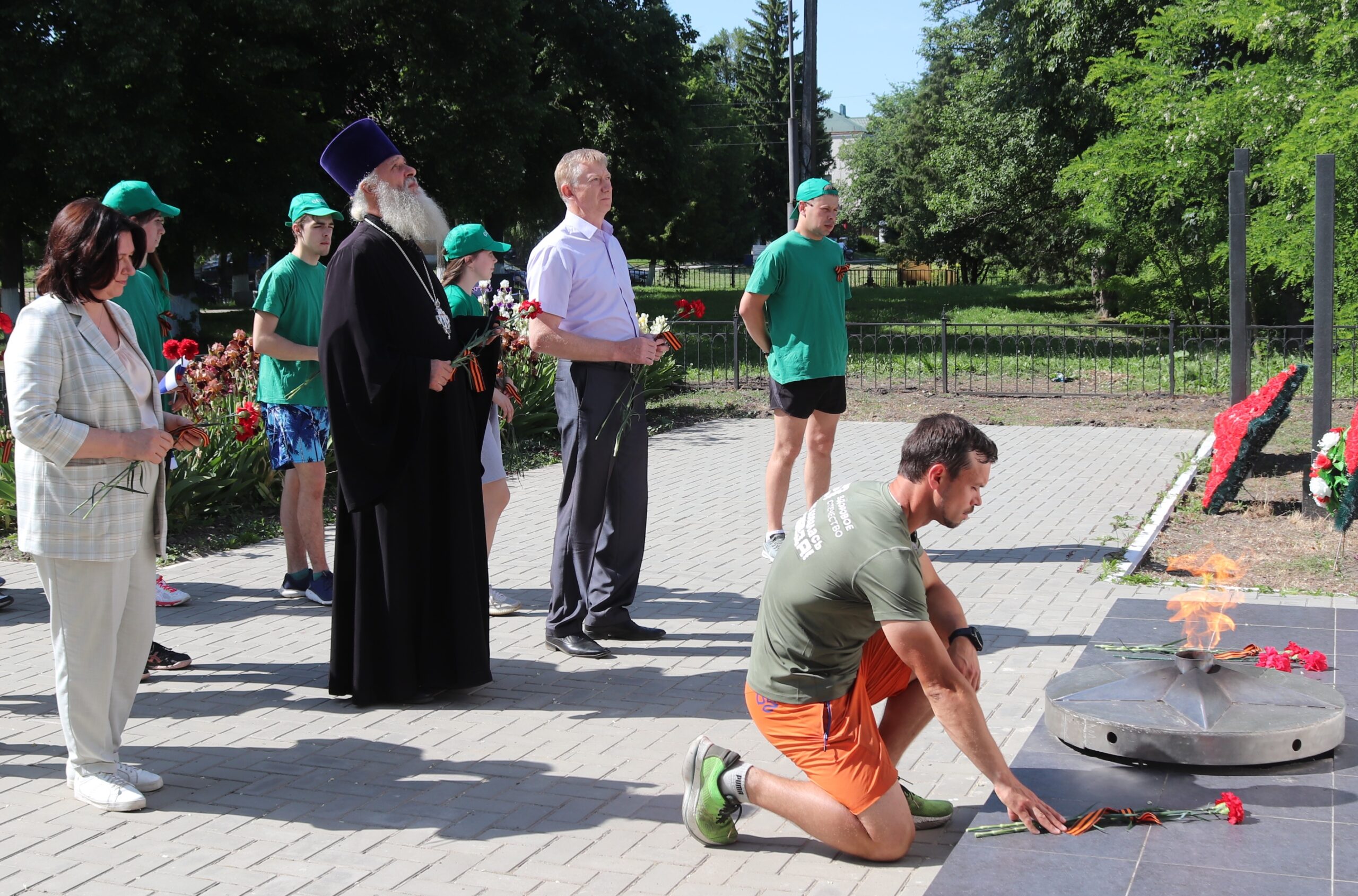 В Севске побывал главный участник спортивного историко-патриотического марафона Станислав Логинов