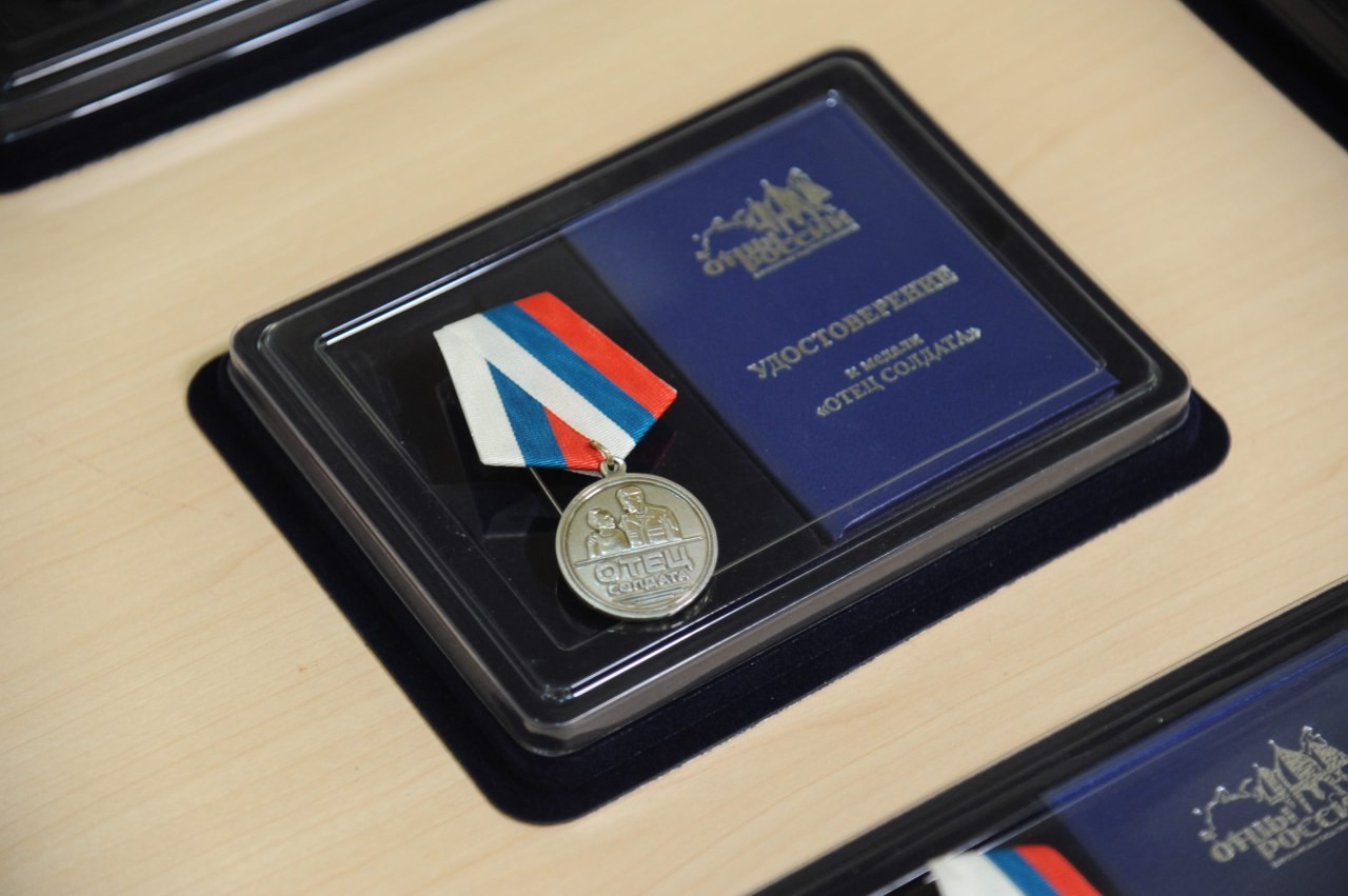 Александр Богомаз вручил медали «Отец солдата»