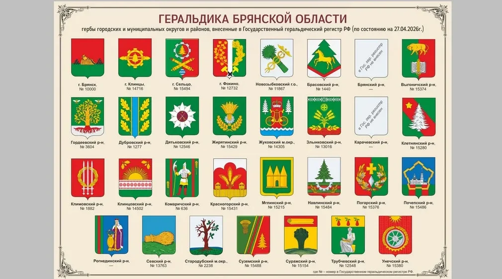 Герб и флаг брянского Сельцо зарегистрированы на федеральном уровне