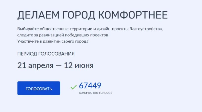 За объекты благоустройства проголосовали более 67 тысяч брянцев